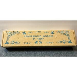 Vintage Hand Painted Circus Crib Wooden Nursery Mobile by IRMI